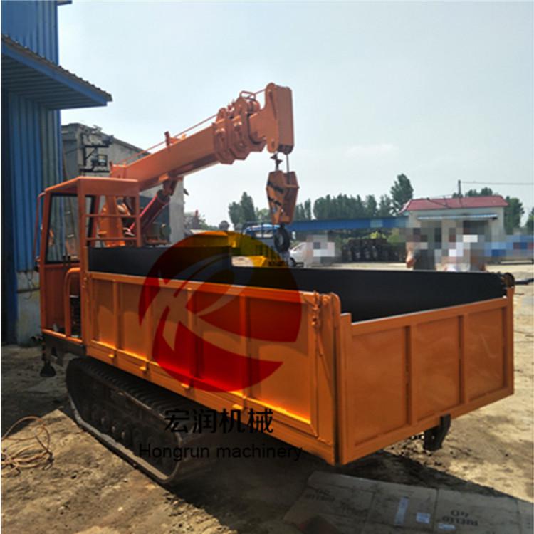 全新小型履帶自卸車(chē) 山地林木履帶隨車(chē)吊