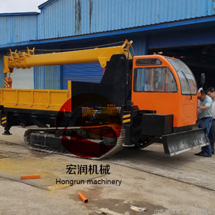 履帶隨車吊機械吊四驅農用車 小型柴油履帶運輸車