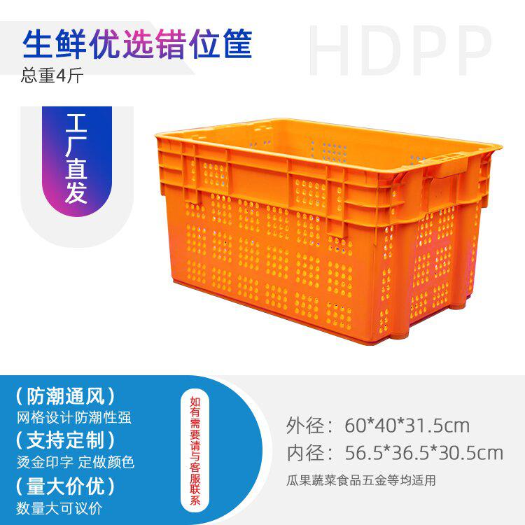 四川廣安加厚PP料加固加強(qiáng)高承重錯(cuò)位筐收納筐